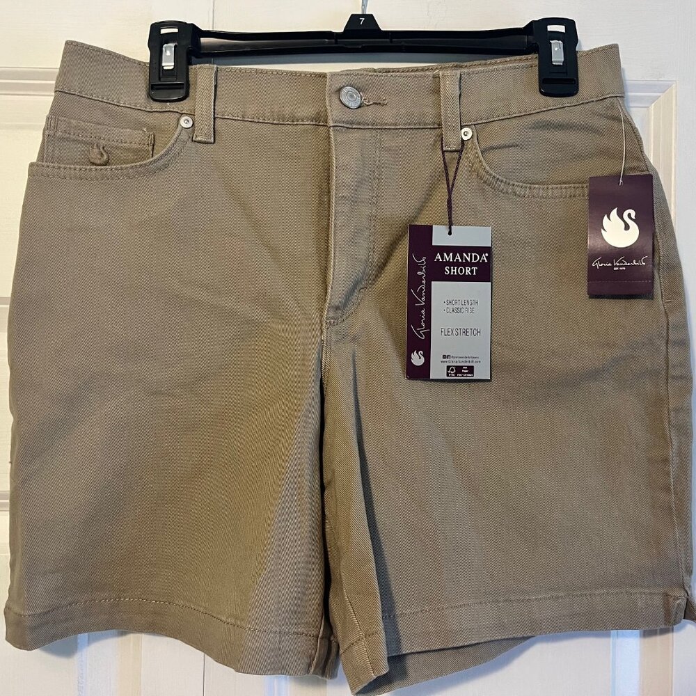 NWT Gloria Vanderbilt denim shorts - dark khaki